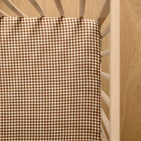 Drap contour lit de bébé - Vichy brown