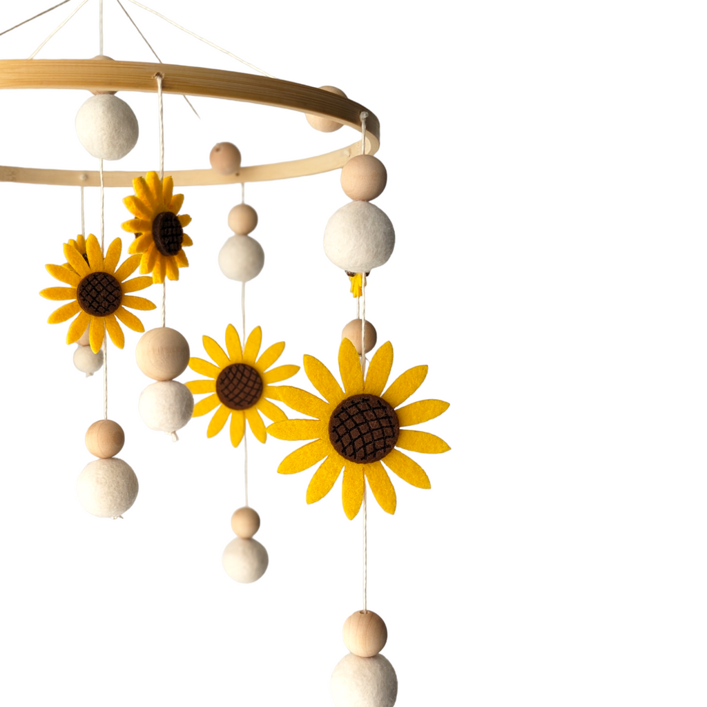 Dessus De Lit Bébé Tournesol – 42 Carrés – Fait Main – Inachevé – Style Nostalgique