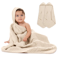 Serviette à capuche - Paquet de 2 - Sable