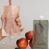 Pochettes Alimentaires Réutilisables BOHO (ensemble de 6) Sachets/Sacs Écologiques à compote, yogourt smoothie