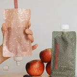 Pochettes Alimentaires Réutilisables BOHO (ensemble de 6) Sachets/Sacs Écologiques à compote, yogourt smoothie