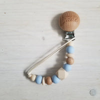 Attache-suce Bois - Arnaud - Bleu bébé