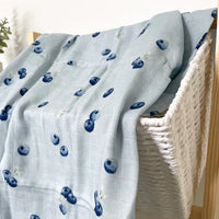 Mousseline Création Jade - bambou & coton - Bleuets