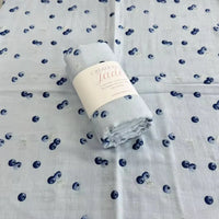 Mousseline Création Jade - bambou & coton - Bleuets