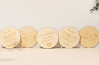 Pastille de bois unitaire - Bientôt grande soeur