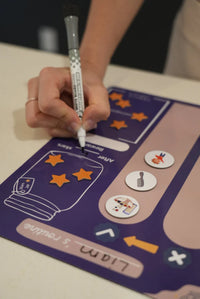 Tableau magnétique de routine pour enfants – Tableau de récompense - Bleu