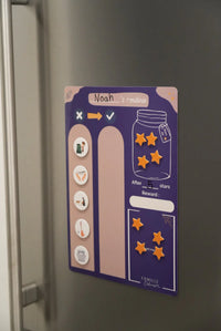 Tableau magnétique de routine pour enfants – Tableau de récompense - Bleu