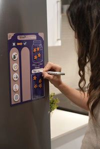 Tableau magnétique de routine pour enfants – Tableau de récompense - Bleu