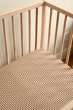 Drap contour lit de bébé - Vichy brown