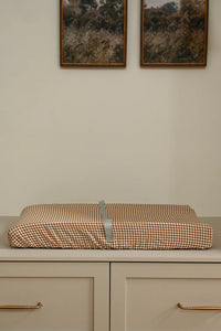 Housse pour matelas à langer - Vichy brown