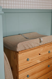 Housse pour matelas à langer - Vichy brown