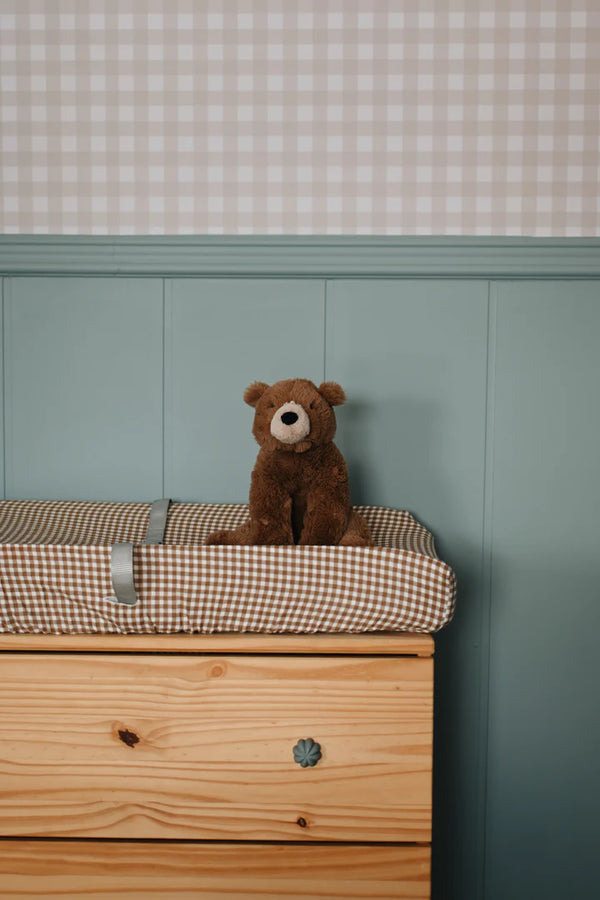 Housse pour matelas à langer - Vichy brown