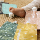 Pochettes Alimentaires Réutilisables BOHO (ensemble de 6) Sachets/Sacs Écologiques à compote, yogourt smoothie
