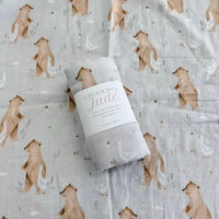 Mousseline Création Jade - bambou & coton - Ours et oies