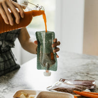Pochettes Alimentaires Réutilisables NEUTRE (ensemble de 6) Sachets/Sacs Écologiques à compote, yogourt smoothie (Copie)