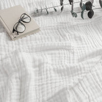 Couvertures en mousseline de coton pour adultes - Blanc