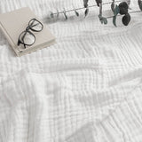 Couvertures en mousseline de coton pour adultes - Blanc