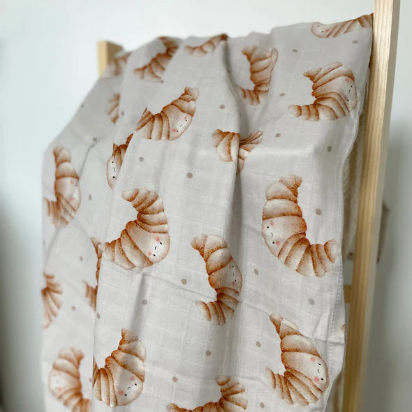 Mousseline Création Jade - bambou & coton - Croissants
