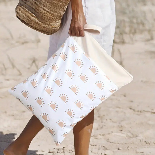 Sac à Linge Humide et Sec - Soleil blanc