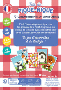 Jeux de cartes - jeu de pique-nique