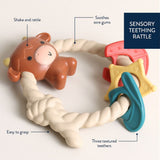 Hochet de dentition en silicone - Vache highland - Itzy Ritzy
