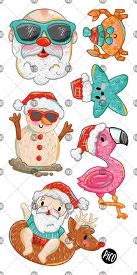 Tatouages Pico - Le père Noël à la plage