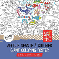Coloriage géant PICO - La mer