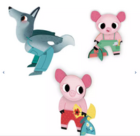 AUZOU | P’tit Jeu de Puzzles – Bienvenue chez les 3 petits cochons