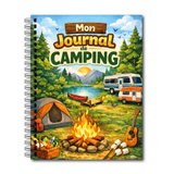 Journal de Camping (forêt) – Carnet de souvenirs de camping avec bucket list et pages photos