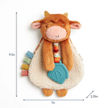 Peluche avec jouet de dentition en silicone - Vache highland - Itzy Ritzy