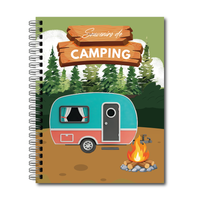 Journal de Camping (roulotte) – Carnet de souvenirs de camping avec bucket list et pages photos