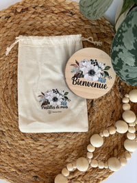 Ensemble de pastilles de mois bébé – Bois et impression couleur