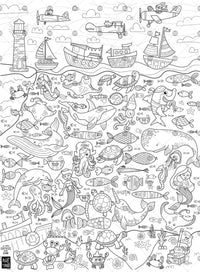 Coloriage géant PICO - La mer