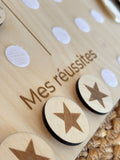 Tableau Routine enfant en bois évolutive, matin et soir