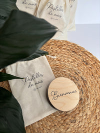 Ensemble de pastilles de mois bébé – Bois et impression couleur
