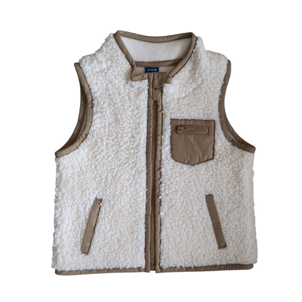 Veste sans manches en sherpa Old navy - 6-12 mois