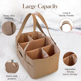 Sac à couches caddy en cuir végane & organisateur de chambre de bébé