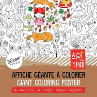 Coloriage géant PICO - Les amis de la forêt
