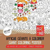 Coloriage géant PICO - Les amis de la forêt