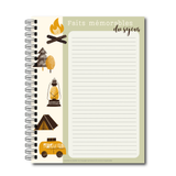 Journal de Camping (forêt) – Carnet de souvenirs de camping avec bucket list et pages photos
