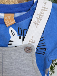 Ensemble salopette et t-shirt Up baby 12-18 mois