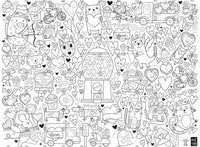 Coloriage géant PICO - Amour