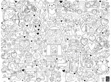 Coloriage géant PICO - Amour