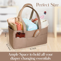 Sac à couches caddy en cuir végane & organisateur de chambre de bébé