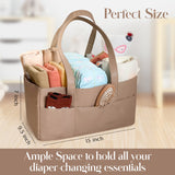 Sac à couches caddy en cuir végane & organisateur de chambre de bébé