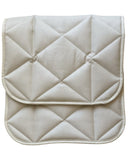 Tapis à langer matelassé & tapis de jeu en cuir végane — Crème