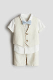 Ensemble chic 2 pieces en Lin H&M - 4-6mois ** Beige PALE