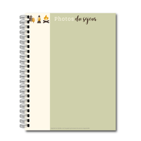 Journal de Camping (forêt) – Carnet de souvenirs de camping avec bucket list et pages photos
