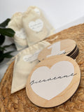 Ensemble de pastilles de mois bébé – Bois et impression couleur