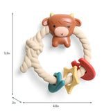 Hochet de dentition en silicone - Vache highland - Itzy Ritzy